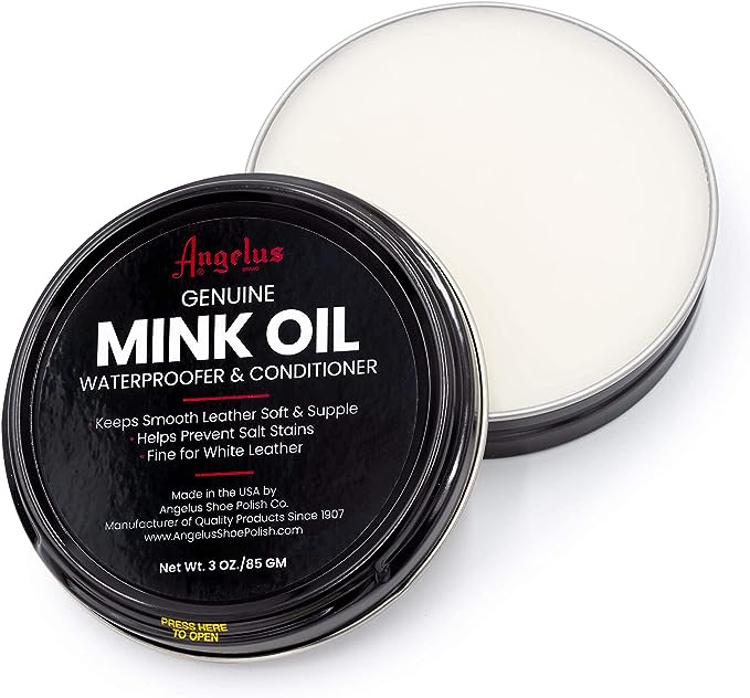 ANGELUS GENUINE MINK OIL PASTE TIN 85GM WATERPROOFER / CONDITIONER shoecare247