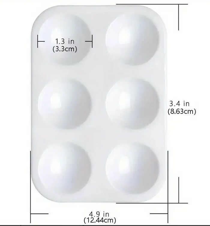 6 Well Palette Tray White shoecare247
