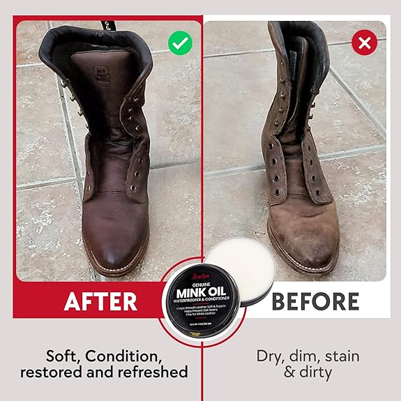 ANGELUS GENUINE MINK OIL PASTE TIN 85GM WATERPROOFER / CONDITIONER shoecare247
