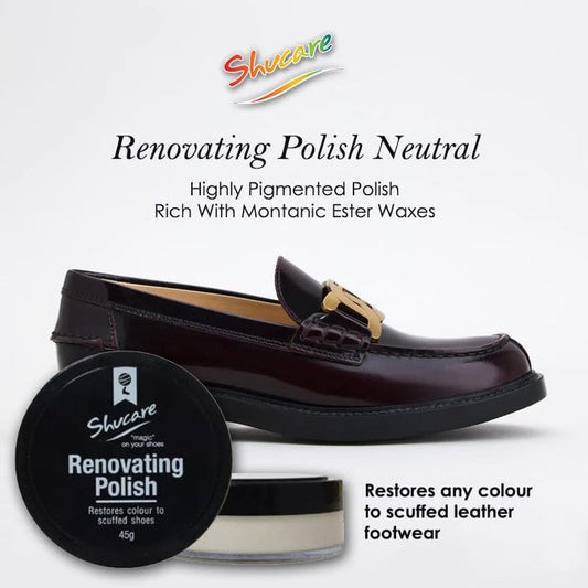 Shucare Renovating Polish 45g - Leather Shoe Colour Restorer Shucare