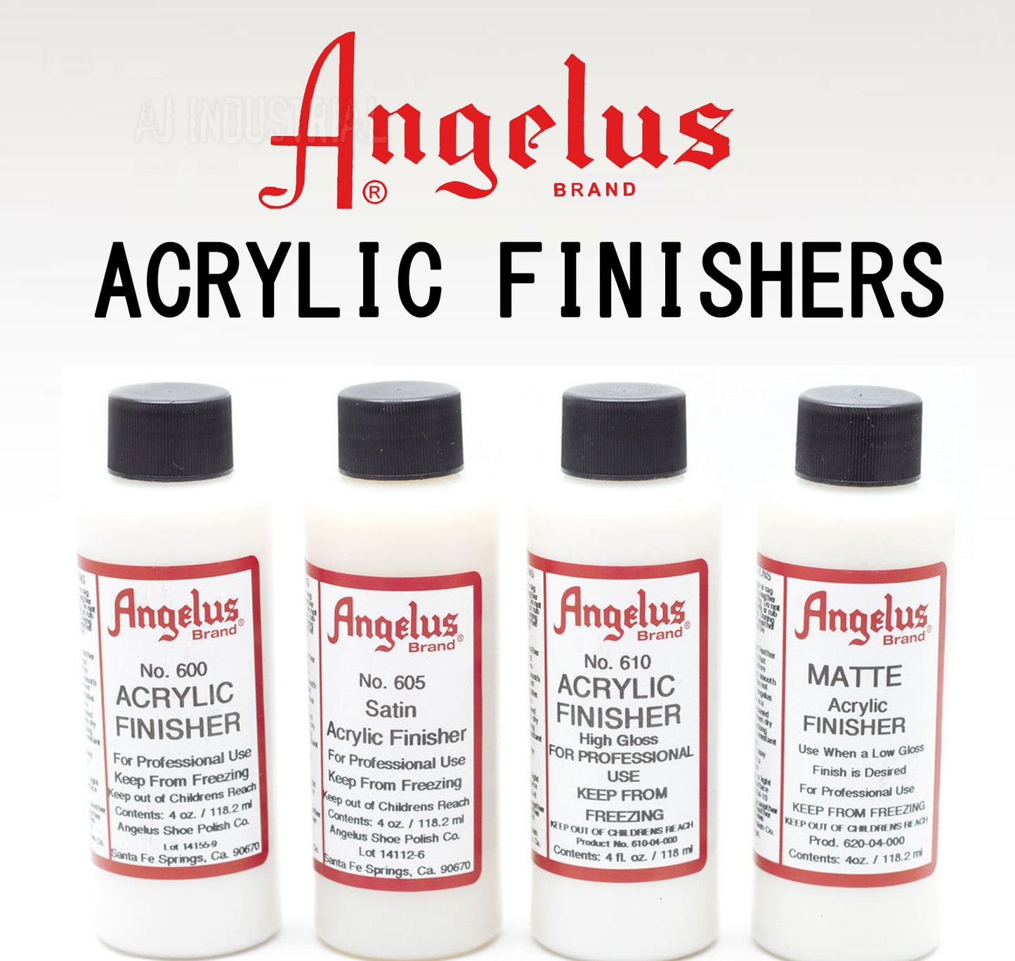 ANGELUS ACRYLIC FINISHERS LARGE 118ml For Use with Acrylic Paints shoecare247