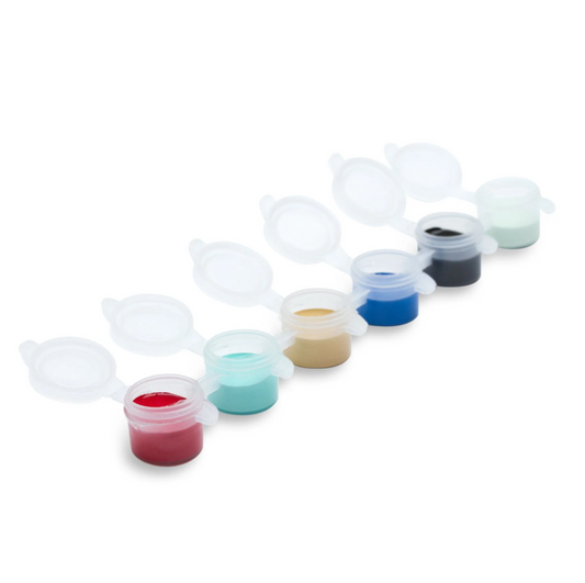 Reusable Mini Paint Cups – 6 Cup Strip