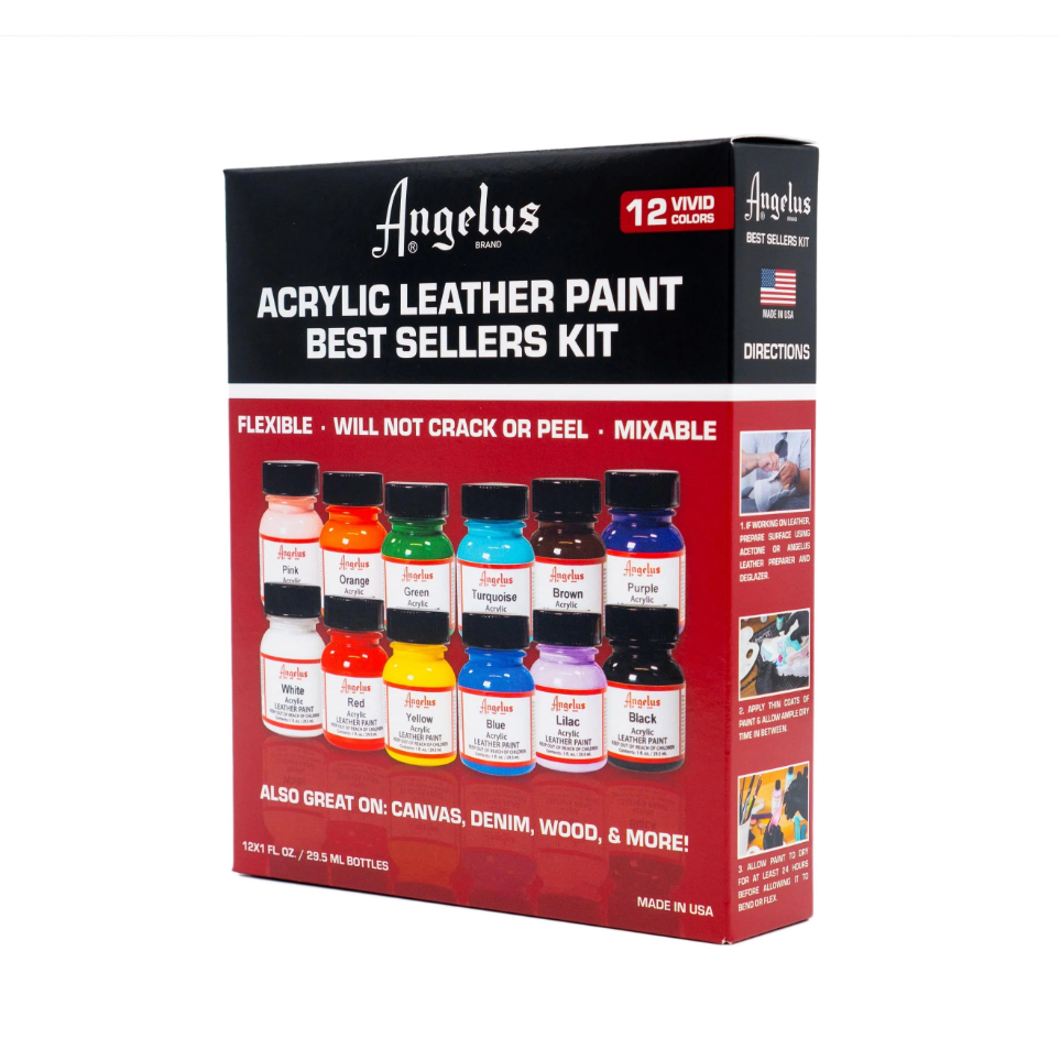 ANGELUS ACRYLIC LEATHER PAINT - BEST SELLERS KIT shoecare247