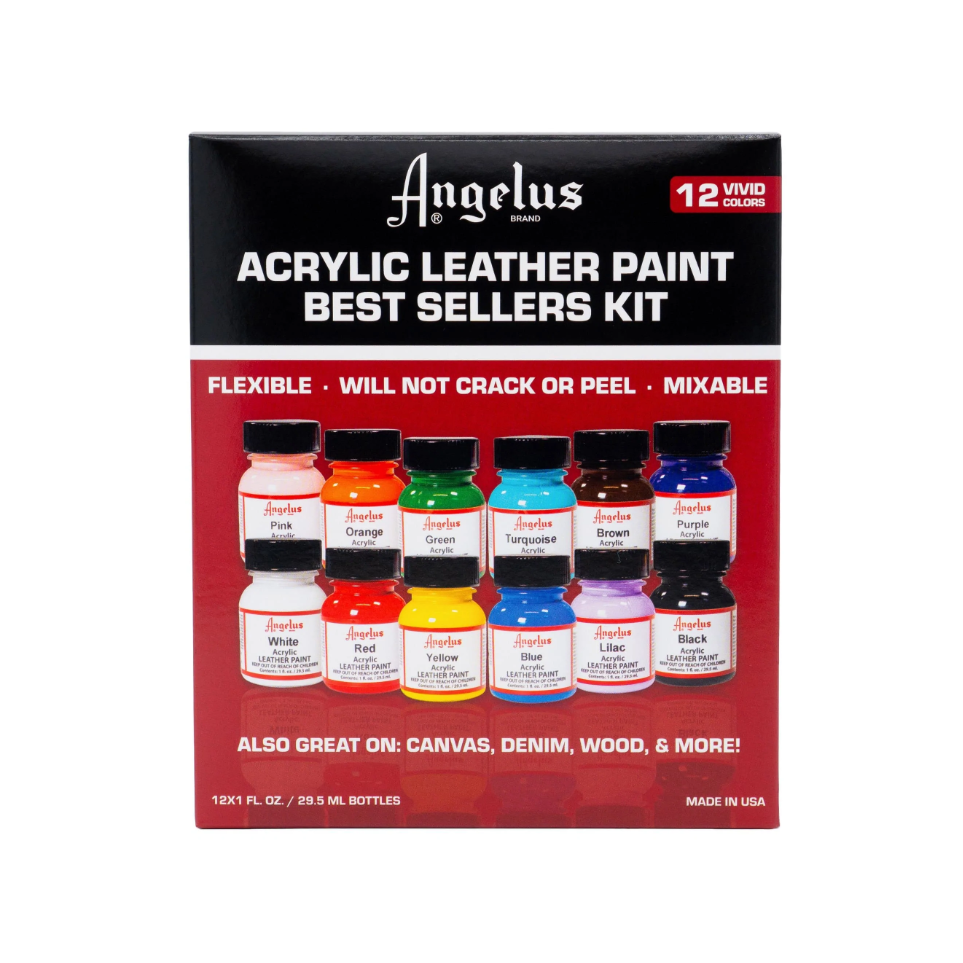 ANGELUS ACRYLIC LEATHER PAINT - BEST SELLERS KIT shoecare247