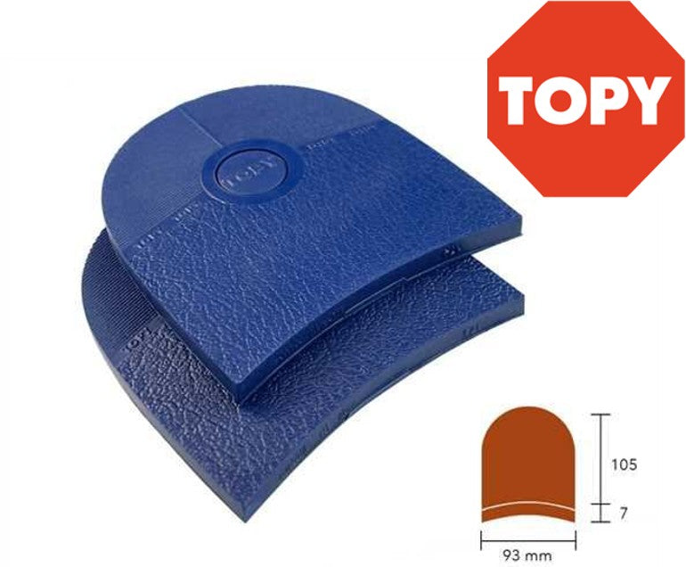 Blue Topy Men's Rubber Heels 6mm Professional Grade Topy