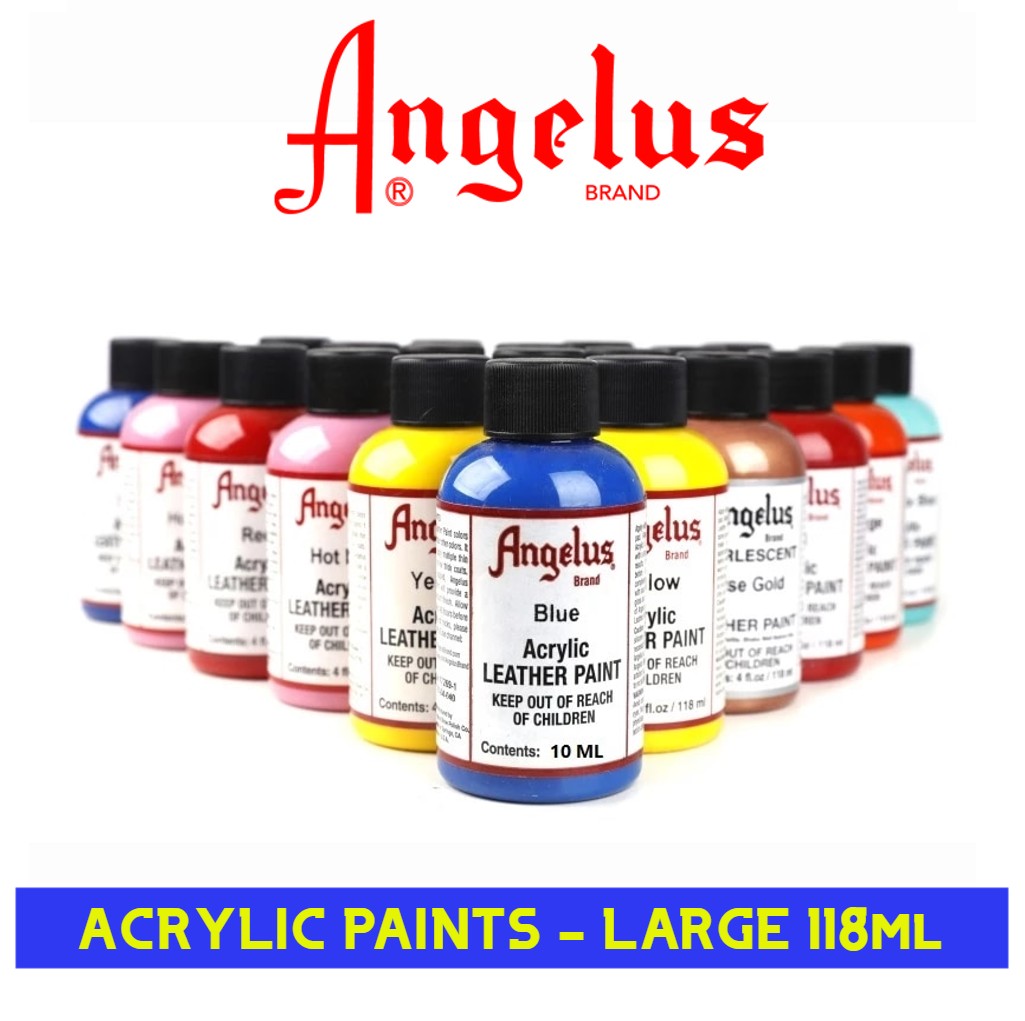 ANGELUS ACRYLIC PAINTS - Large 118ml - Over 65 Colors to choose From shoecare247