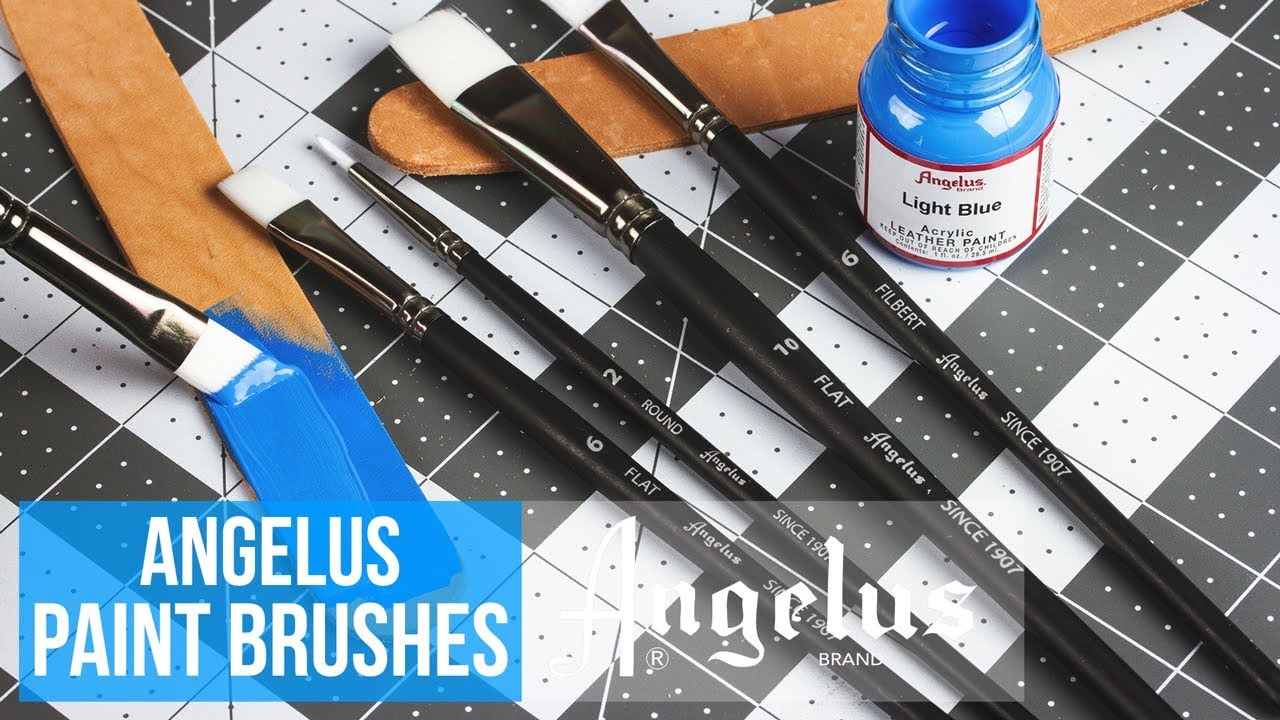 Angelus 5 PIECE PAINT BRUSH SET Ideal for ANY Acrylic Paint shoecare247