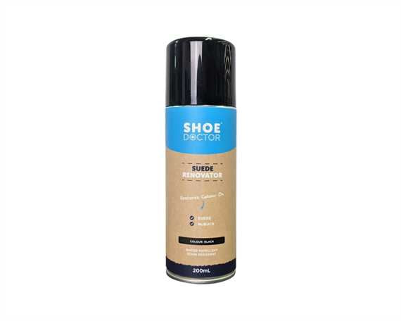 SHOE DOCTOR SUEDE RENOVATOR BLACK SPRAY CAN 200ML shoecare247