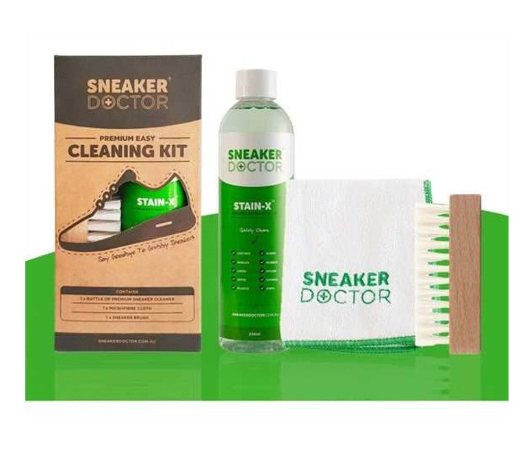 Sneaker Doctor cleaning kit for safely cleaning white sneakers