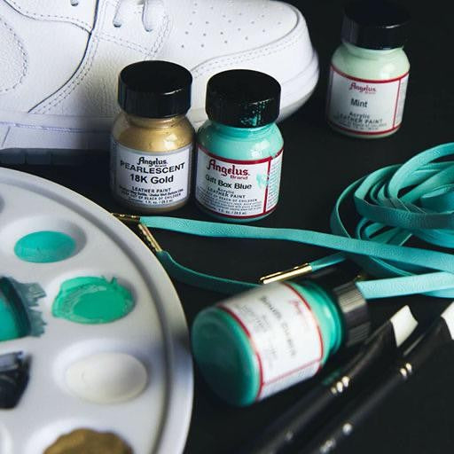 Angelus Acrylic Paints, Waproo Shoe paint, Waproo shoe color, Angelus Glitter paints, Shoe care