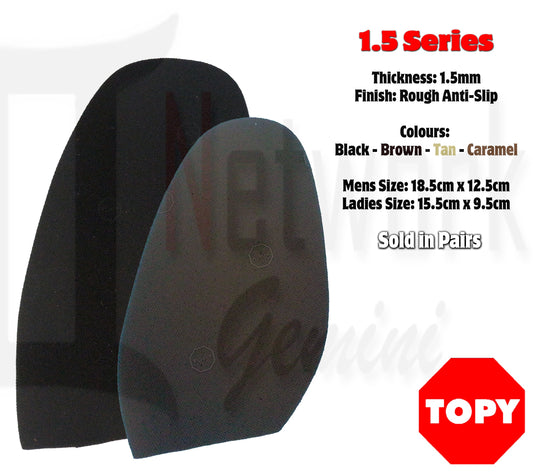 Topy rubber soles 1.5mm for shoe repair