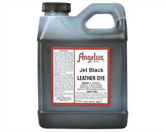 ANGELUS LEATHER DYE BULK Large 472ml JET BLACK shoecare247