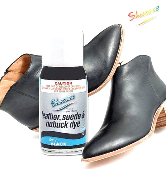 Shucare Leather, Suede & Nubuck Dye 50ml - Black Shucare