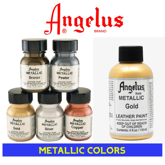 ANGELUS ACRYLIC PAINTS -METALLIC COLORS shoecare247