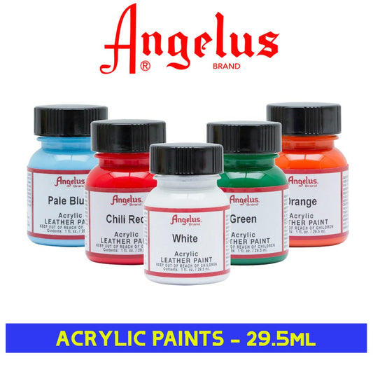 Angelus Acrylic Leather Paints 29.5ml , Huge Color Range FAST FREE POSTAGE  !!!!