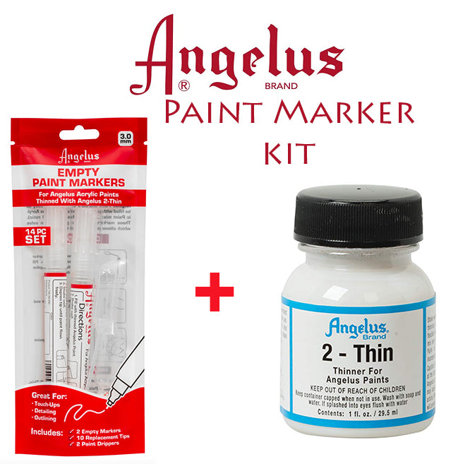 Angelus 14pc Paint Marker set + Angelus 2-thin Combo shoecare247