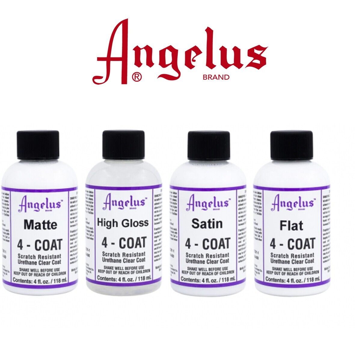 Angelus 4-Coat Leather Clear Coat Finisher 118ml- Scratch Resistant shoecare247