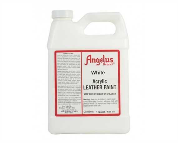 Angelus Acrylic paints - WHITE - Large 946ml shoecare247